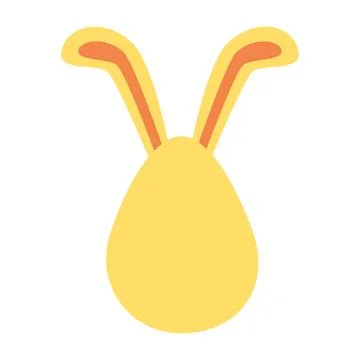 An Easter egg with bright emotions and bunny ears. Easter holiday concept Stock Illustration