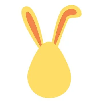 An Easter egg with bright emotions and bunny ears. Easter holiday concept Stock Illustration