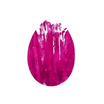 Easter egg - bright pink, isolated on white background. Stock Illustration