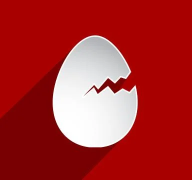 Easter egg broken greeting card Stock Illustration