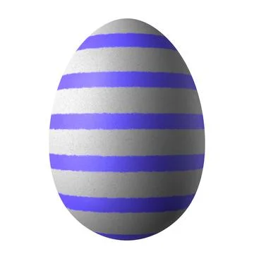 Easter egg brown white with purple lines. Isolated on a white background. 3.. Stock Illustration