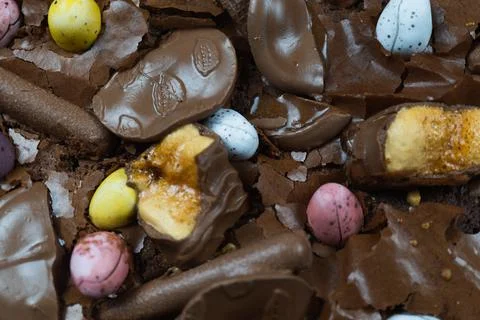 Easter Egg Brownie Bake Stock Photos