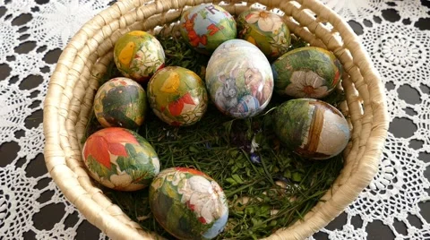 Easter Egg Bucket 2 Stock Footage 48466529