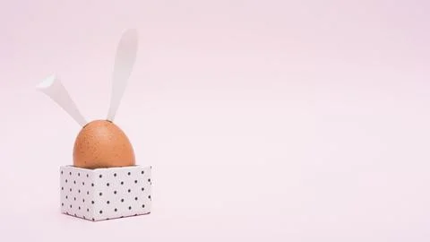 Easter egg with bunny ears box Stock Photos