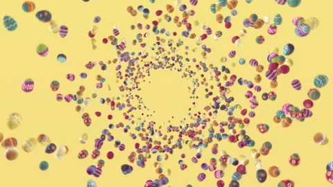 Easter Egg Burst Stock Footage 235650018