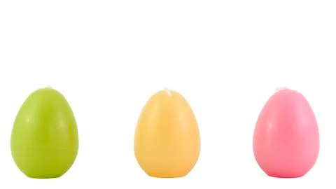 Easter egg candle Stock Photos