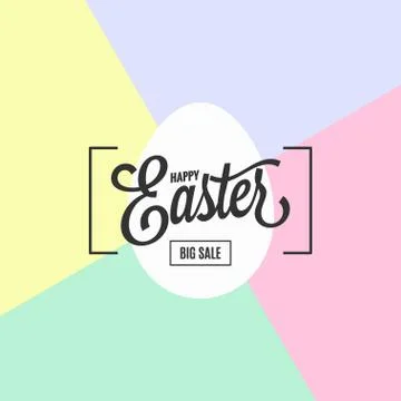Easter egg card. Happy Easter sale vector Stock Illustration