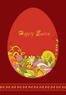 Easter egg card Stock Illustration