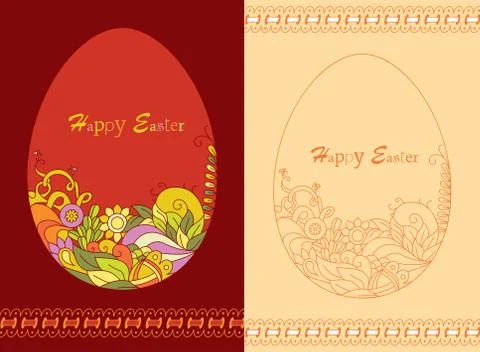 Easter egg card Stock Illustration