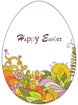 Easter egg card Stock Illustration