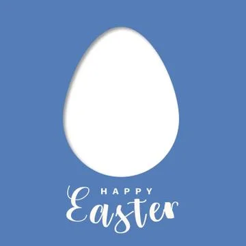 Easter egg card/template blue Stock Illustration
