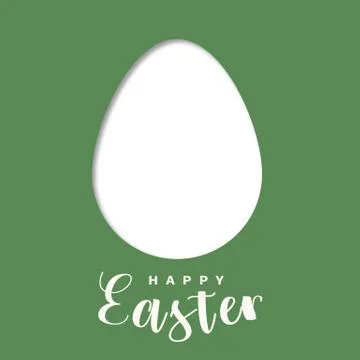 Easter egg card/template green Stock Illustration