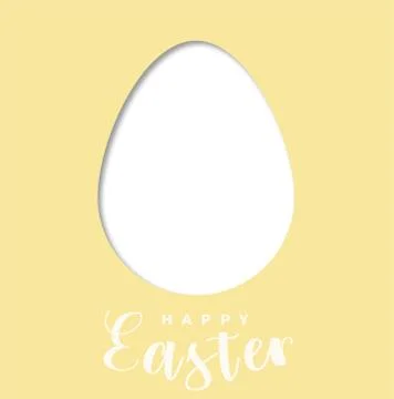 Easter egg card/template yellow Stock Illustration