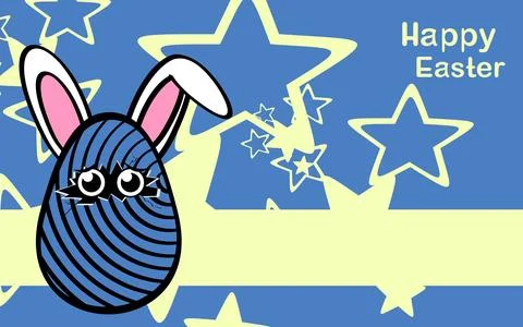Easter egg cartoon background3 Stock Illustration
