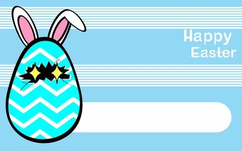 Easter egg cartoon card Stock Illustration