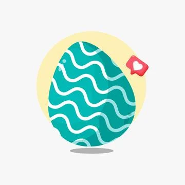 Easter egg cartoon icon design Stock Illustration