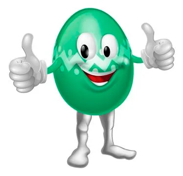 Easter egg cartoon man Illustrazione stock