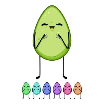 Easter egg character cartoon vector graphic Stock Illustration
