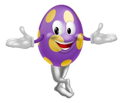 Easter egg character Illustrazione stock