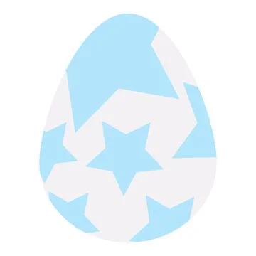 Easter Egg. Chicken egg is white. Stock Illustration
