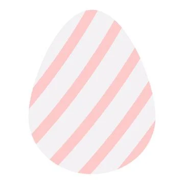 Easter Egg. Chicken egg is white. Stock Illustration