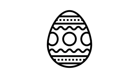 Easter egg chicken farm food line icon animation Stock Footage 326133602