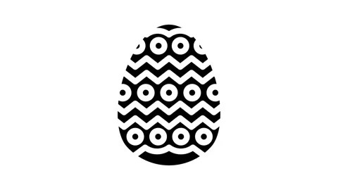 Easter egg chicken farm food glyph icon animation Stock Footage 326743962