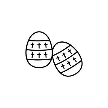 Easter egg, Christianity icon. Simple line, outline vector religion icons for ui Illustrazione stock