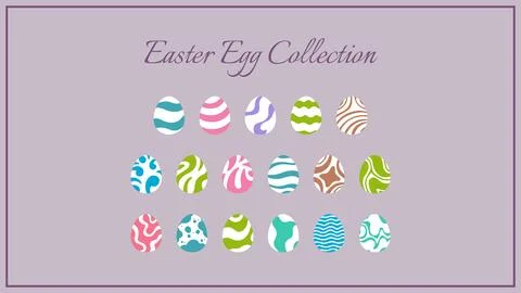 EASTER EGG COLLECTION Stock Illustration