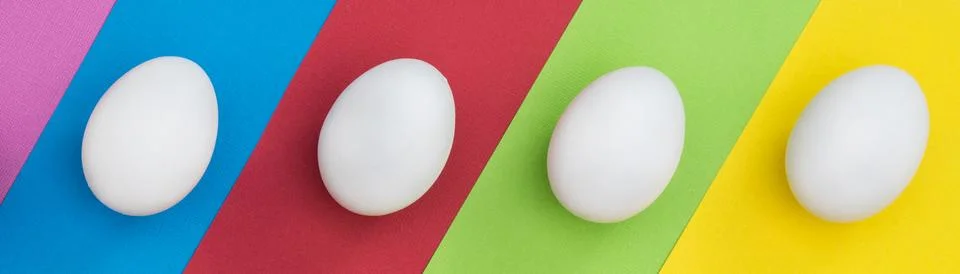 Easter Egg on colorful background. Stock Photos