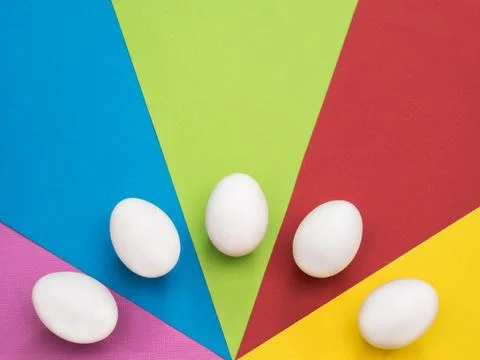 Easter Egg on colorful background. Stock Photos