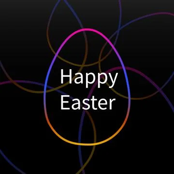 Easter egg in colorful gradient. Flat design Stock Illustration