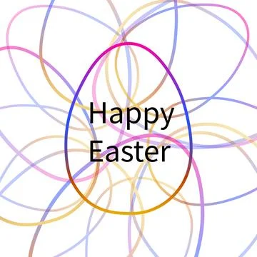 Easter egg in colorful gradient. Flat design Stock Illustration