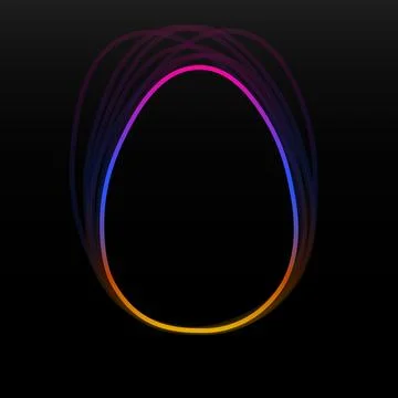 Easter egg in colorful gradient. Flat design Stock Illustration