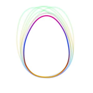 Easter egg in colorful gradient. Flat design Stock Illustration