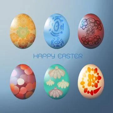 Easter egg with colorful pattern Illustrazione stock