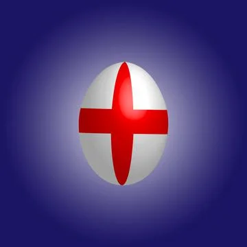 Easter egg in the colors of the flag of England. Flag Illustrazione stock