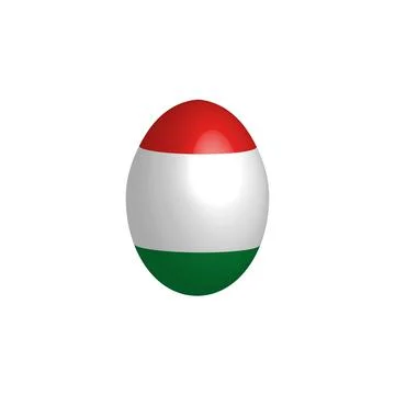Easter egg in the colors of the flag of Hungary. Stock Illustration