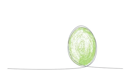 Easter egg continues line and hand draw grunge texture.Vector stock illustration Illustrazione stock