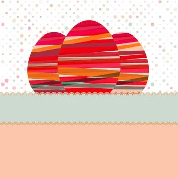 Easter egg created from colorful stripes. EPS 8 Stock Illustration