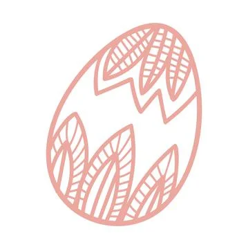 Easter egg cutting card. Pink vector egg vector iilustration Stock Illustration