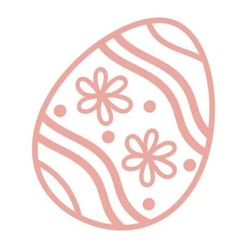 Easter egg cutting card. Pink vector egg vector iilustration Stock Illustration