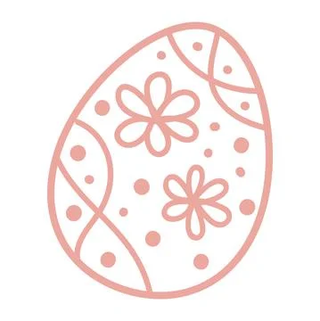 Easter egg cutting card. Pink vector egg vector iilustration Stock Illustration