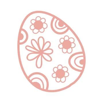 Easter egg cutting card. Pink vector egg vector iilustration Stock Illustration