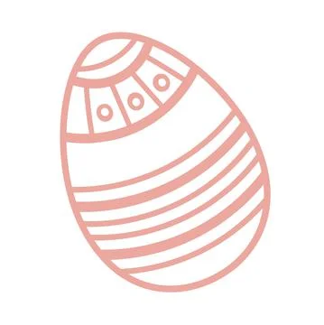 Easter egg cutting card. Pink vector egg vector iilustration Stock Illustration