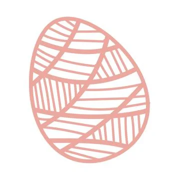 Easter egg cutting card. Pink vector egg vector iilustration Stock Illustration