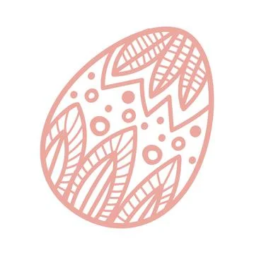Easter egg cutting card. Pink vector egg vector iilustration Stock Illustration
