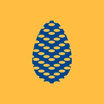 Easter egg decor Holiday decoration. Organic ingredient. Stock Illustration