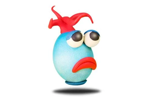 Easter Egg Decorated on Isolated Background. Happy Easter Stock Illustration