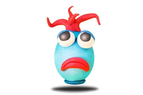 Easter Egg Decorated on Isolated Background. Happy Easter Illustrazione stock